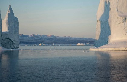 East Greenland, Scoresby Sund - Aurora Borealis, Fly & Sail