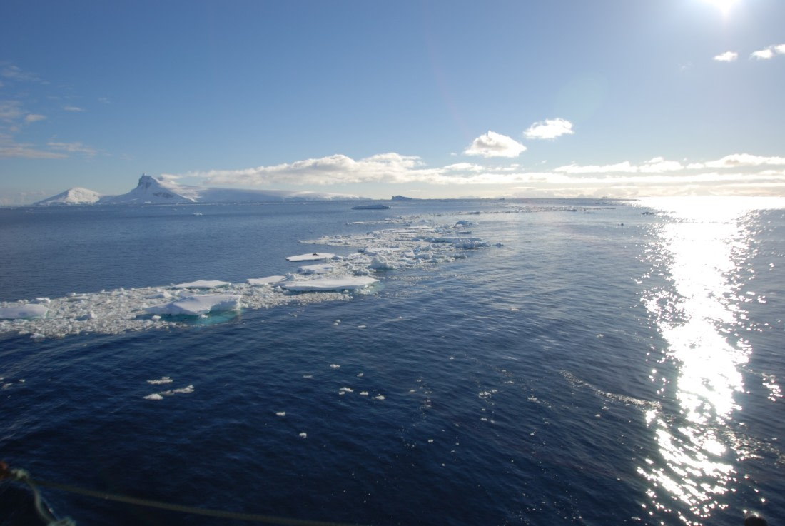ice floes and sun