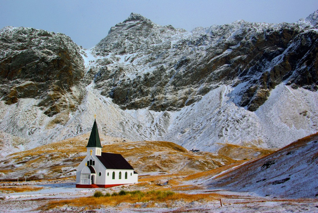 Whalers Church in Grytviken, South Georgia.