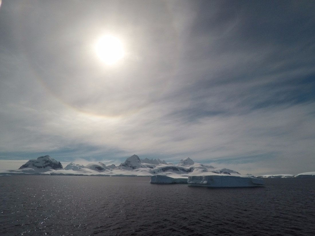 Solar halo from Gerlache Strait
