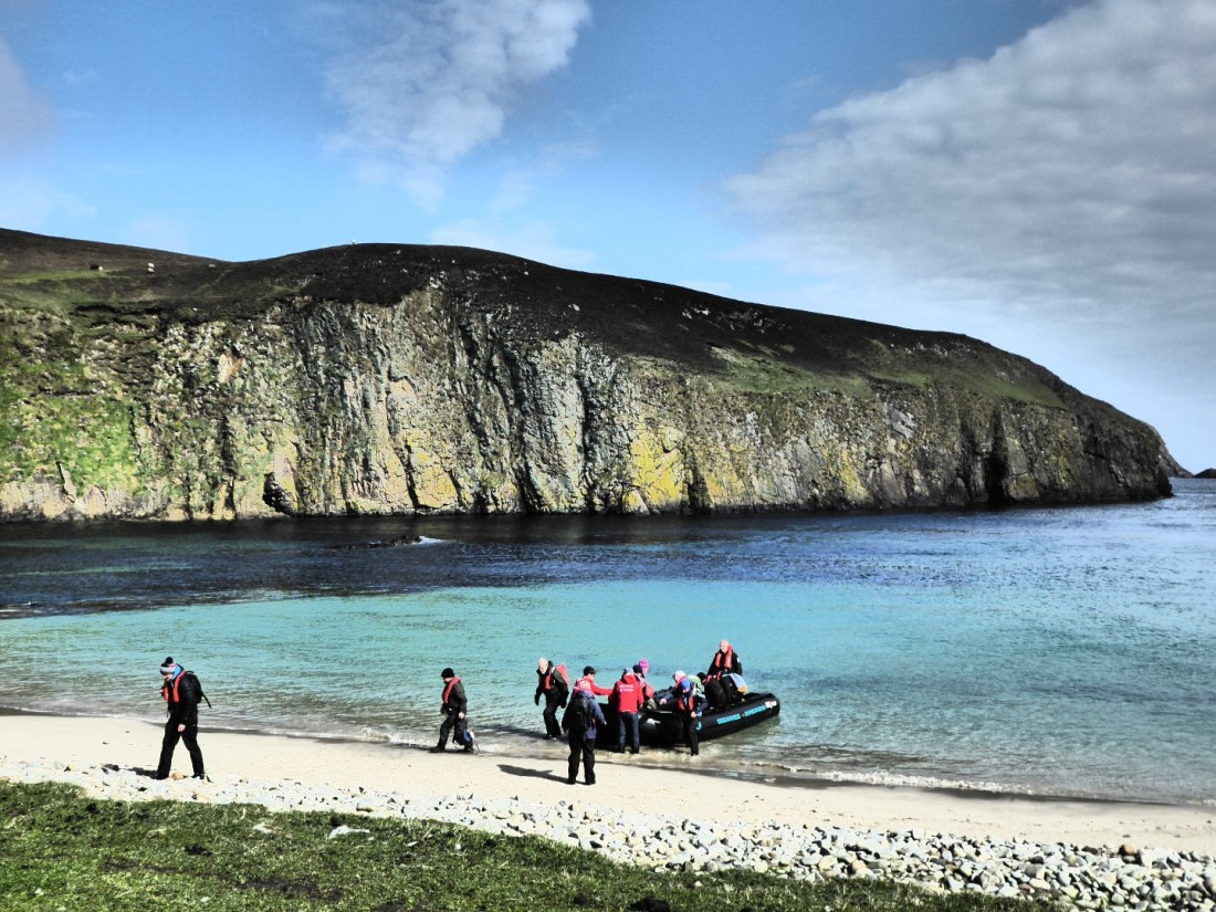 Landing at Fair Isle
