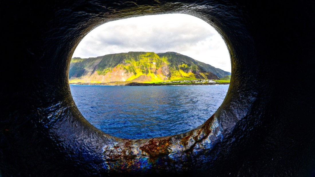 saying  goodbye to tristan cu cunha enroute to st helena island,Plancius, atlantic odyssey 2017