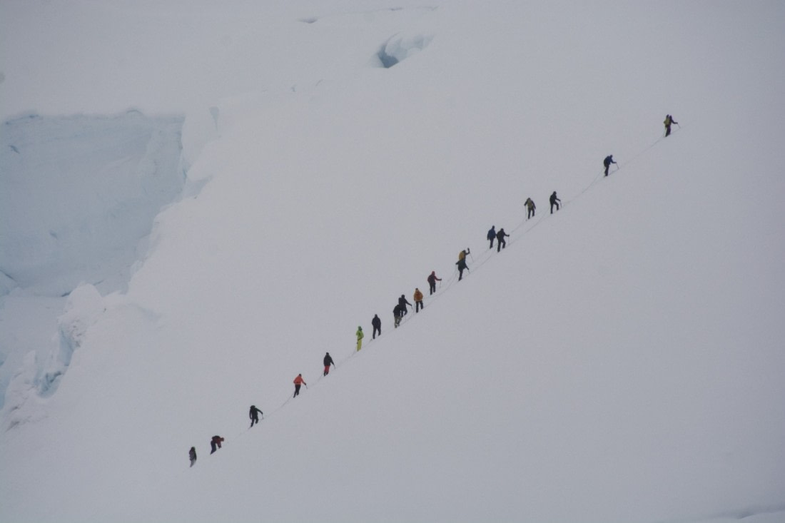 Climbers up the Mountain