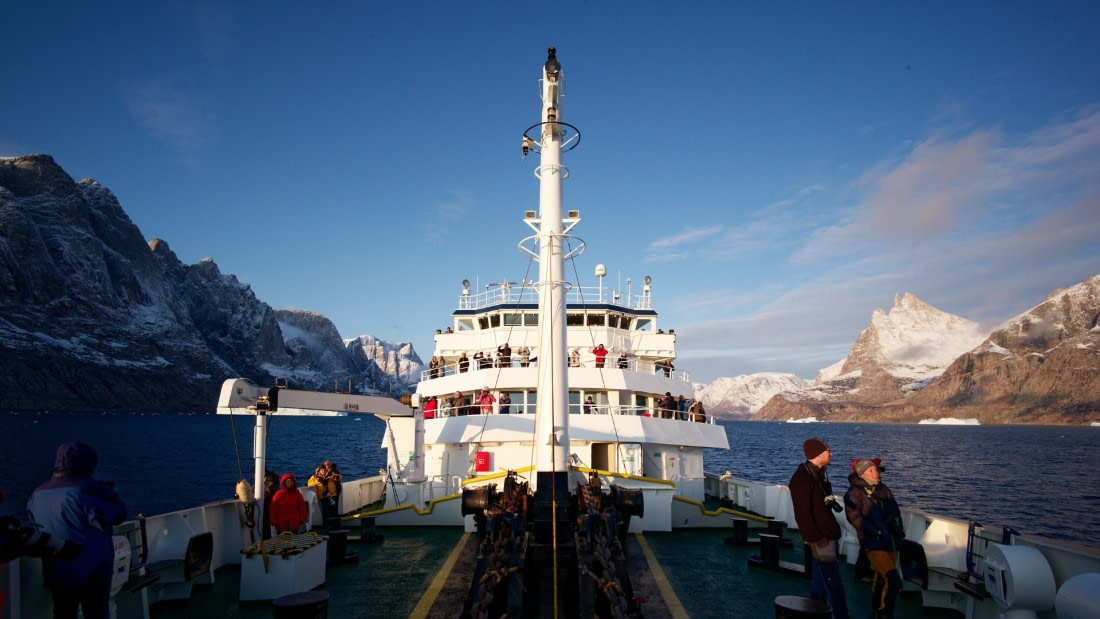 Early morning on MV Plancius, Ø Fjord