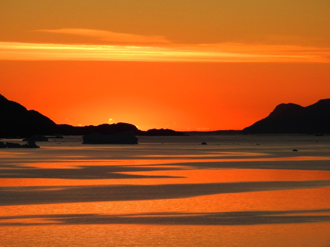 SUNRISE IN GREENLAND
