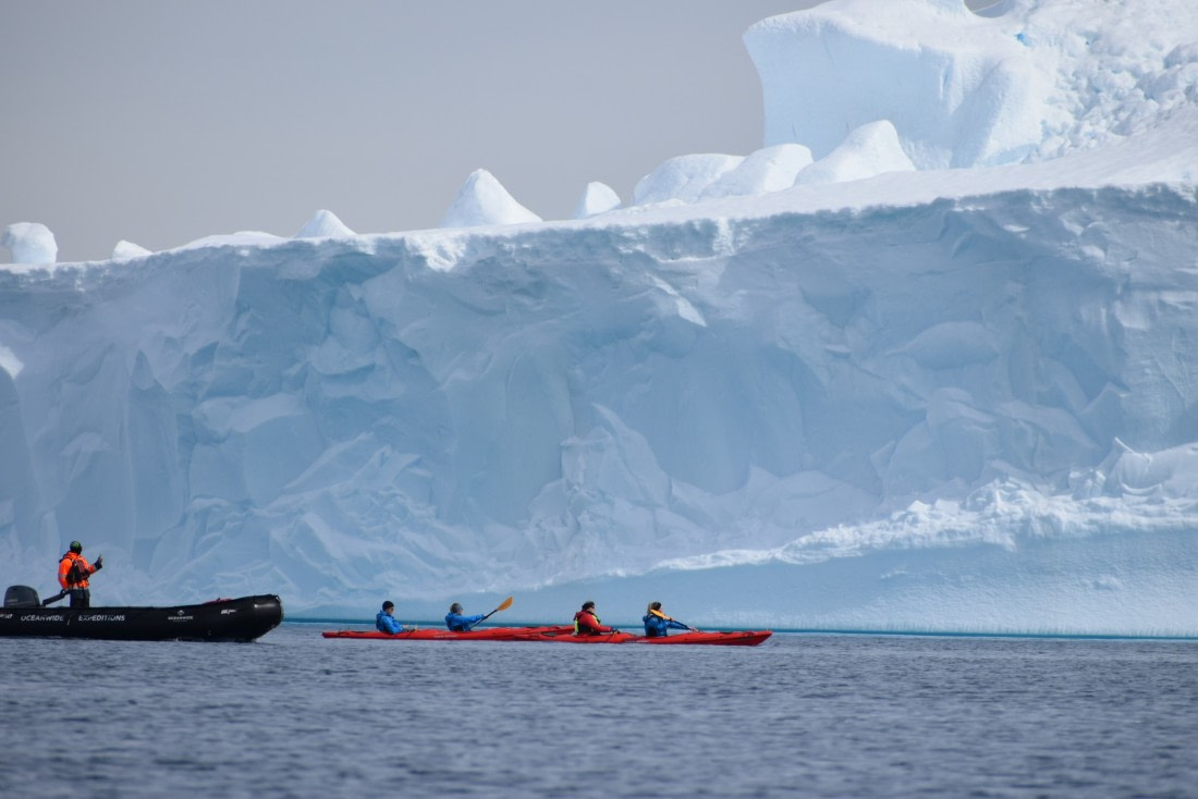 Kayaking and icebergs