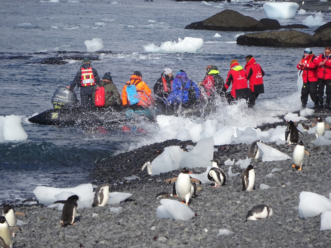 Known in the trade as a 'wet landing'