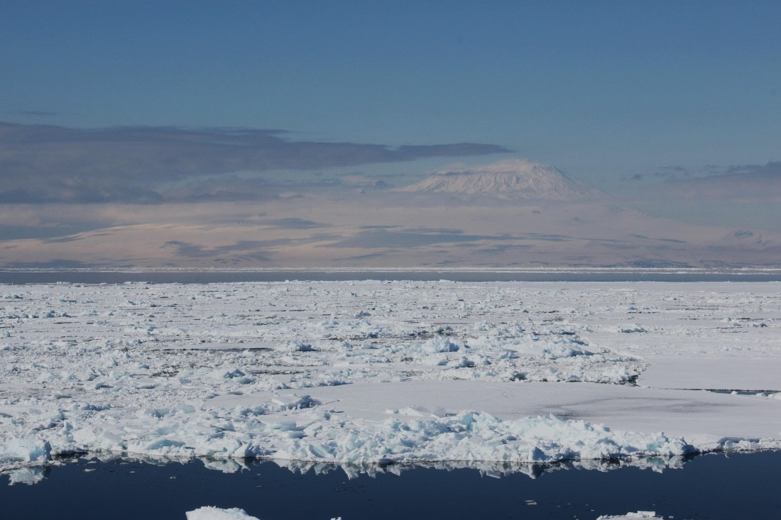 Mt Erebus from New Harbour, McMurdo Sound