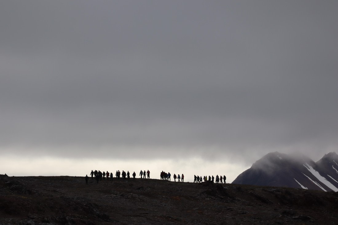 Against the Burgerbukta sky