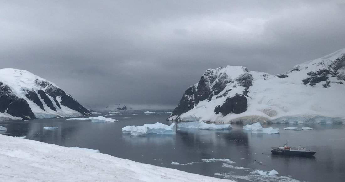 Ortelius from the summit of Danco Island 17 March 2025