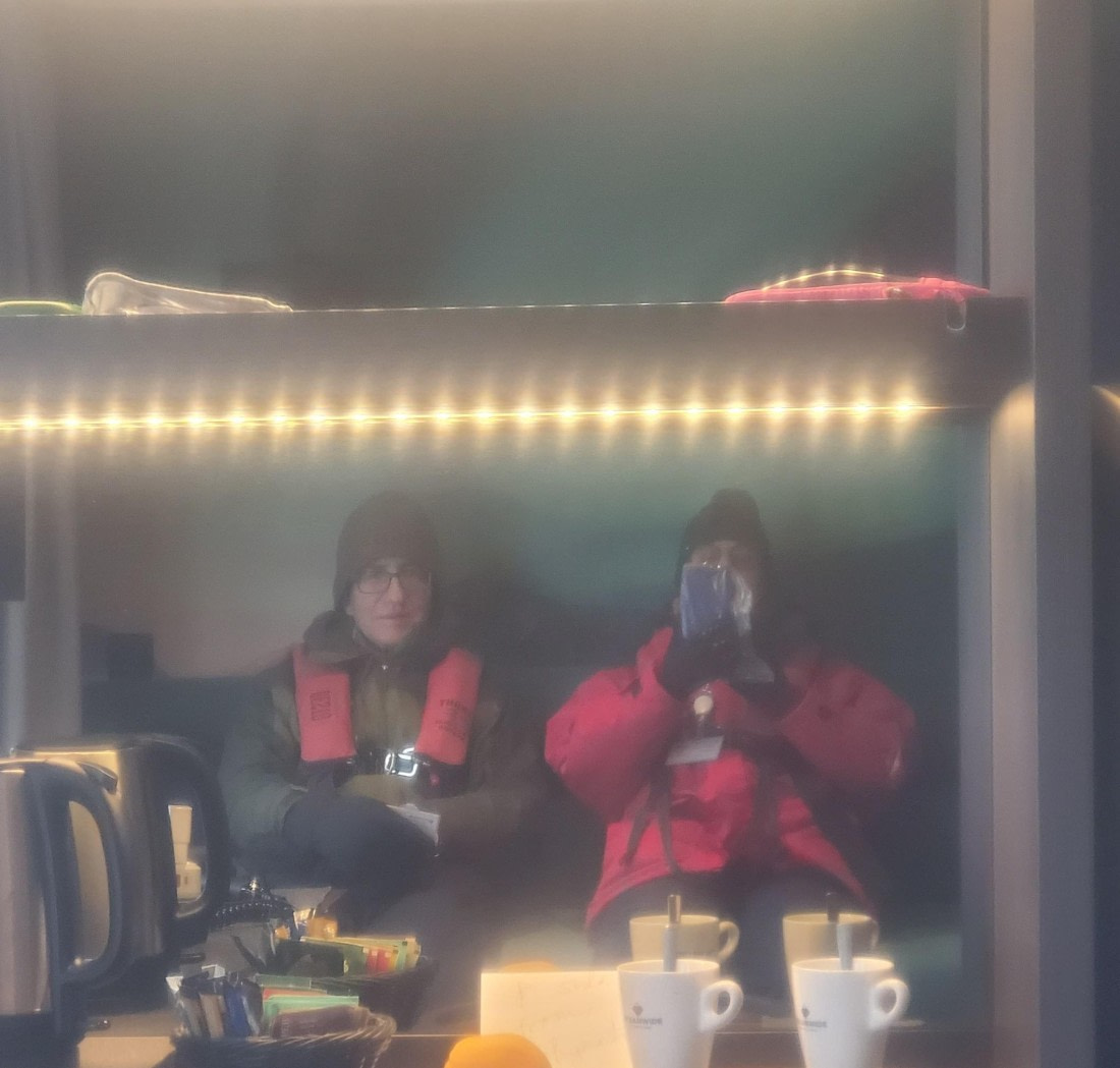 Waiting to board zodiac!