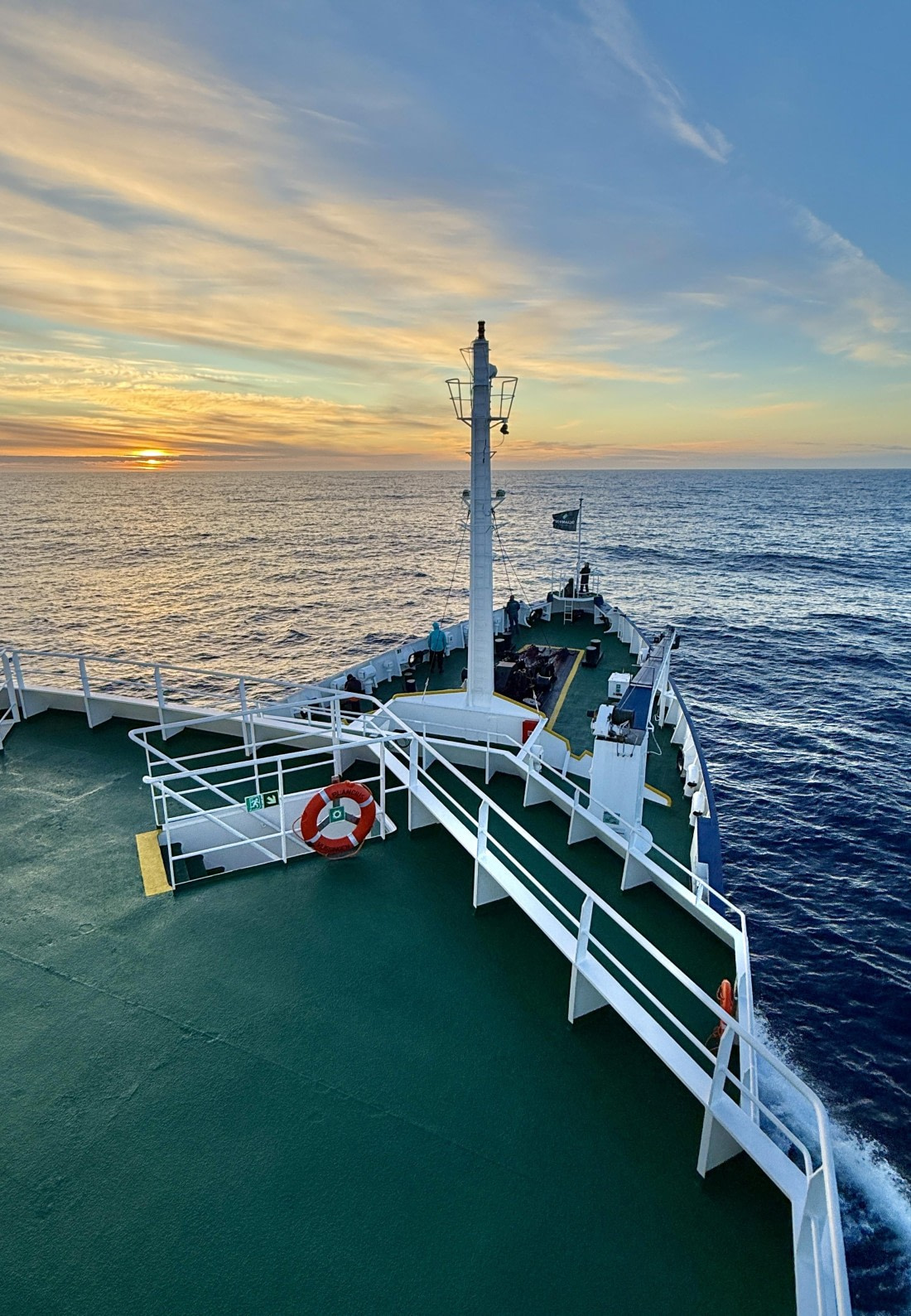 Sunset from the ship