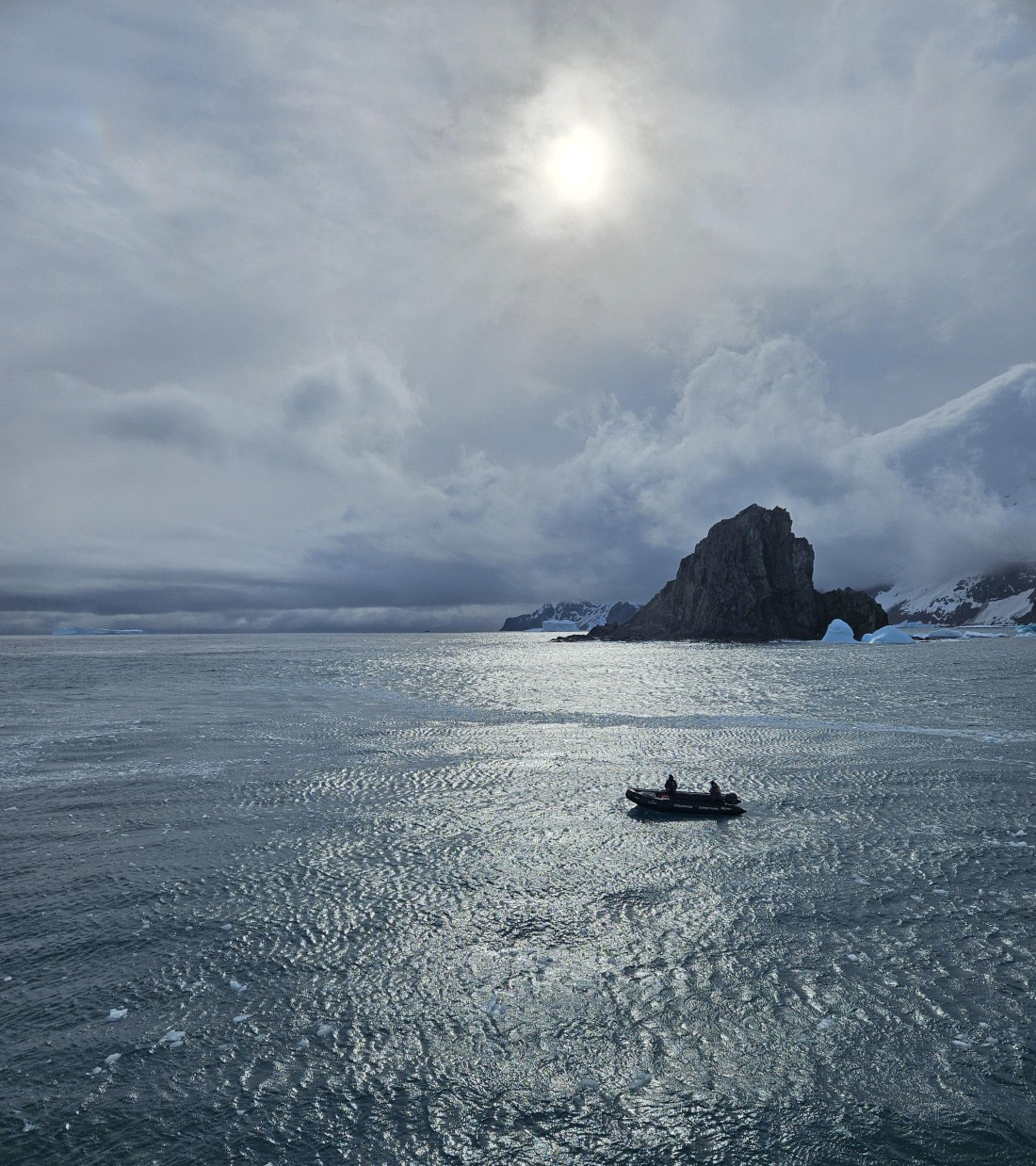 Zodiac@antartica/ sunset@antartica