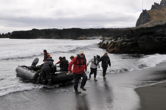 Zodiac (wet) landing at Jan Mayen © Jens Meyer - Oceanwide Expeditions.jpg