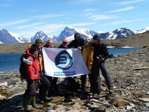 Ski trekking group
