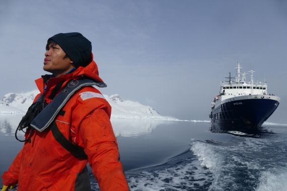 Zodiac in Paradise Bay - winner of Ortelius ship photo competition - 25 November, 2015