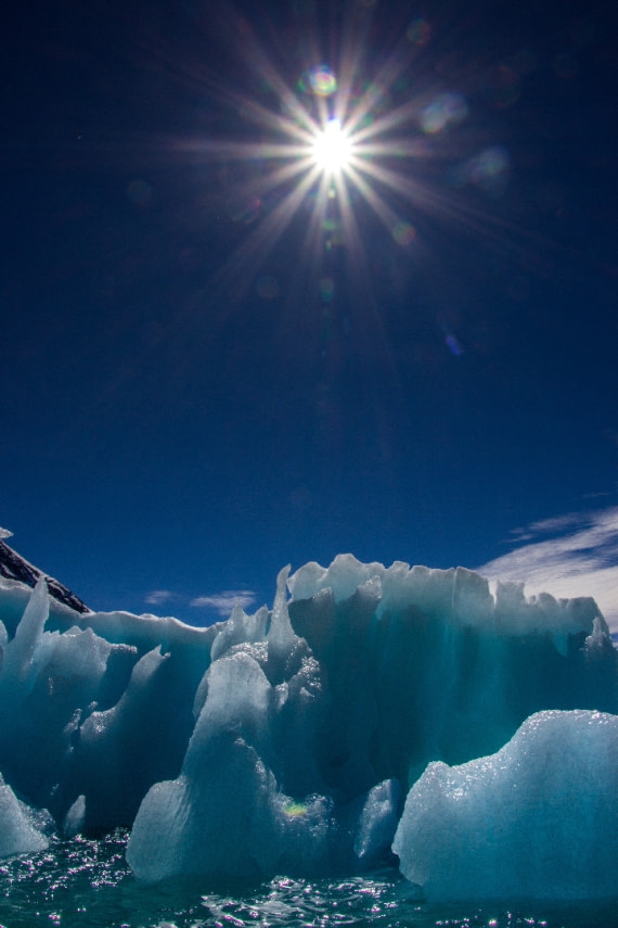 Blue Ice with Sun