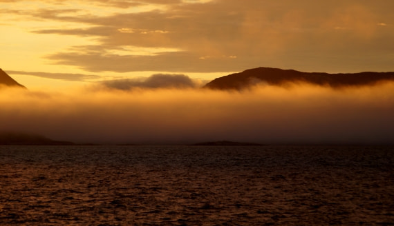 rolling clouds in Davis Strait
