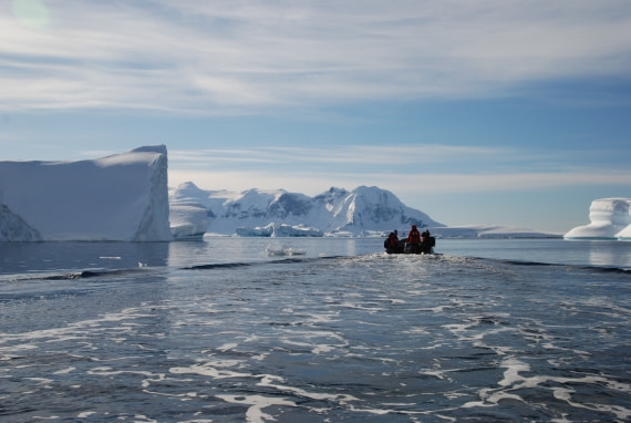 zodiac in antarctica