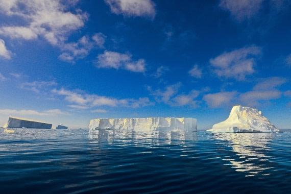 icebergs from zodiac, M/V Ortelius