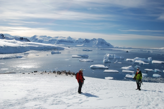 snowshoeing in Antarctica