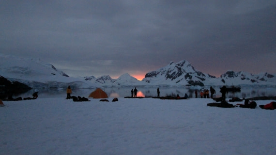 Sunset at the Leith Cove campsite