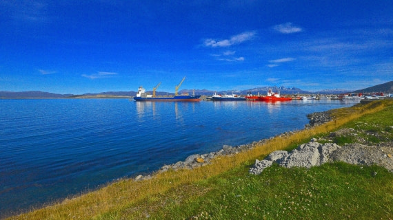 m/v Plancius at ushuaia, ar ready to depart on atlantic odyssey mar/apx 2017