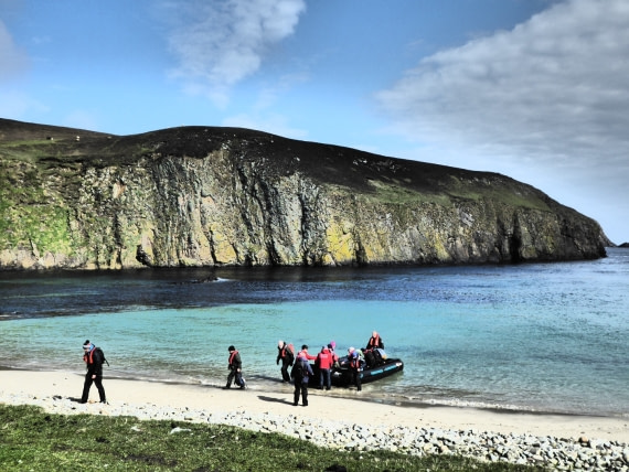Landing at Fair Isle