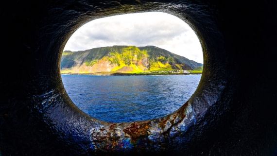 saying  goodbye to tristan cu cunha enroute to st helena island,Plancius, atlantic odyssey 2017