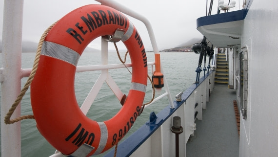 Rembrandt van Rijn departing longyearbyen on Spitsbergen - Northeast Greenland trip 2017