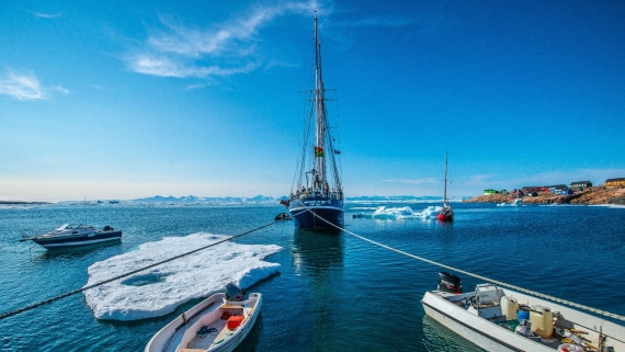 Rembrandt van Rijn anchored at Ittoqqortoormiit, greenland 8/2017