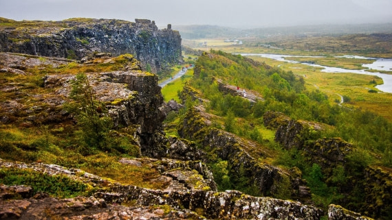 Tingvellir Nat Park rift valley, Golden Circle, iceland