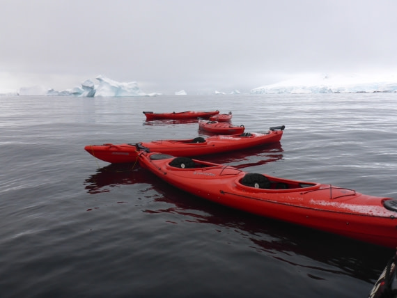Ready for Antarctic kayaking