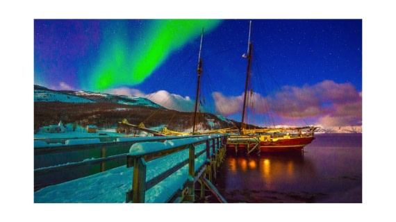 Aurora, Skorpa Norway, S/V Nooderlicht, whales & auroras  12/2017