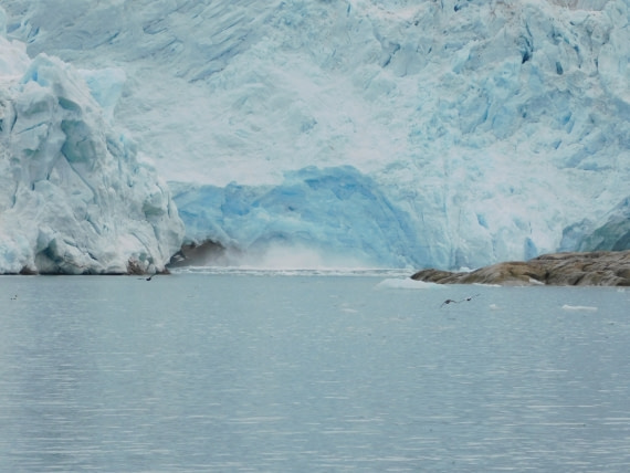 Glacier calving, Smeerenburgbreen - AFTER