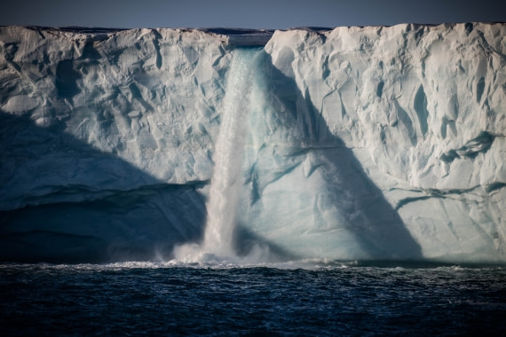 massive Austfonna waterfall