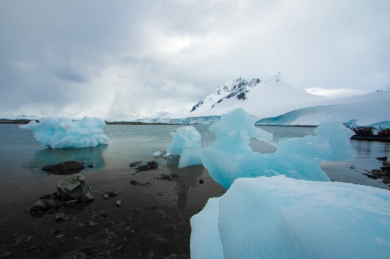 Ice on land