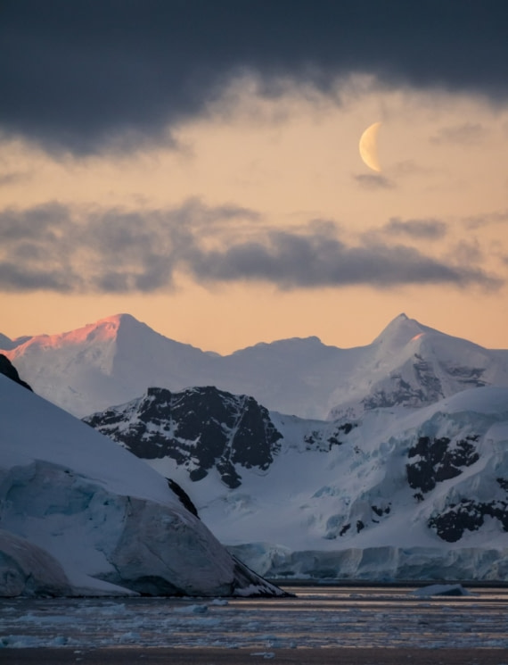 Moon Meets Sun in Lemaire Channel