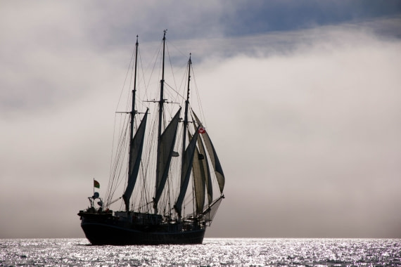 Rembrandt van Rijn sailing into fog