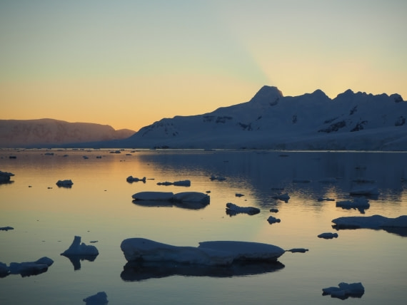 Sunrays in the Gerlache