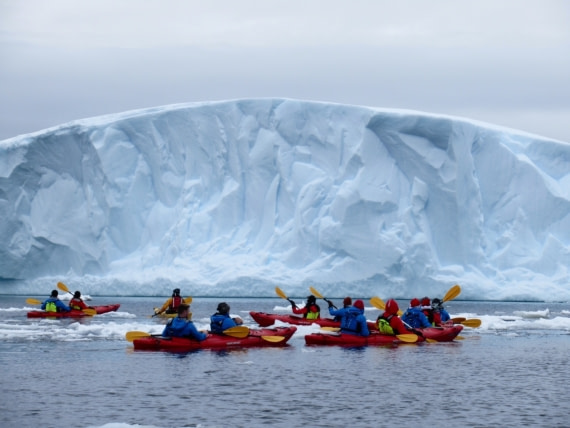 Kayaks and Iceberg