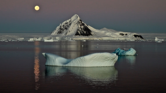 Moon over Antarctica
