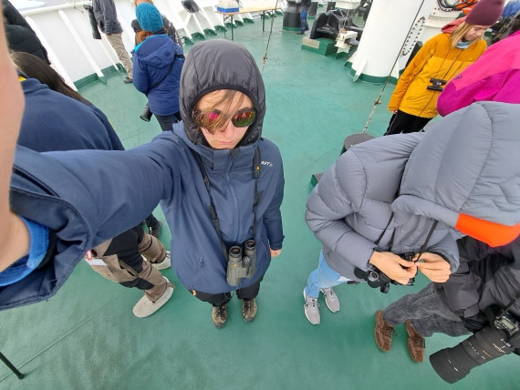 Goofing it up on deck