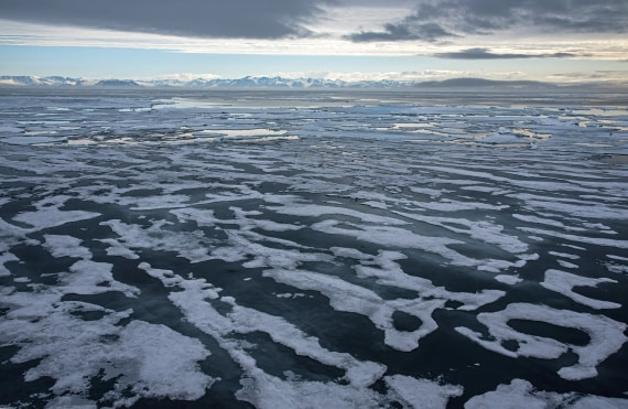 Pack ice patterns,  Svalbard