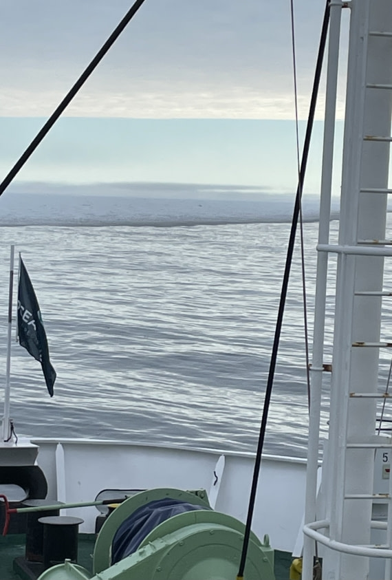 Ortelius approaching sea ice