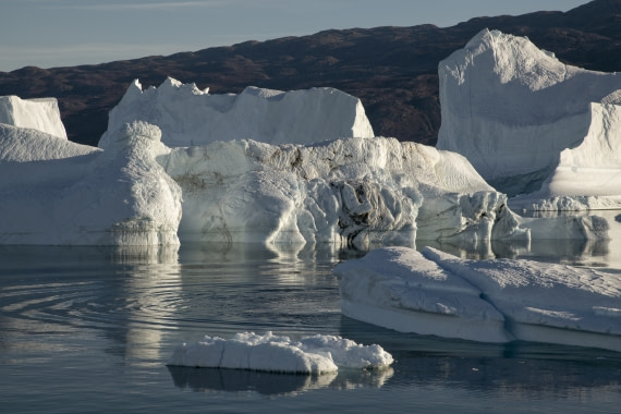 Ice just dropped in the water