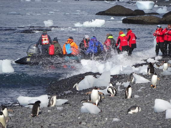Known in the trade as a 'wet landing'