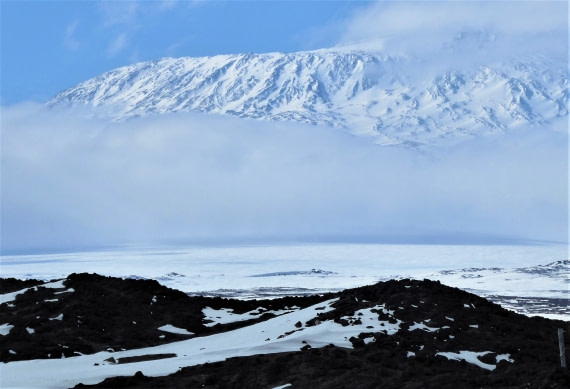 cape adare with erebus