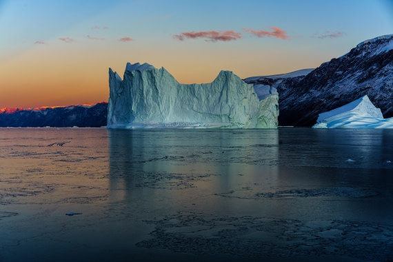 Iceberg beauty in the last rays of light