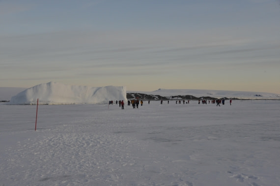 OTL22-25, Day 6, 16Nov2025-Gary Miller-Ant Sound fast Ice-walk to iceberg.JPG © Gary Miller - Oceanwide Expeditions.JPG